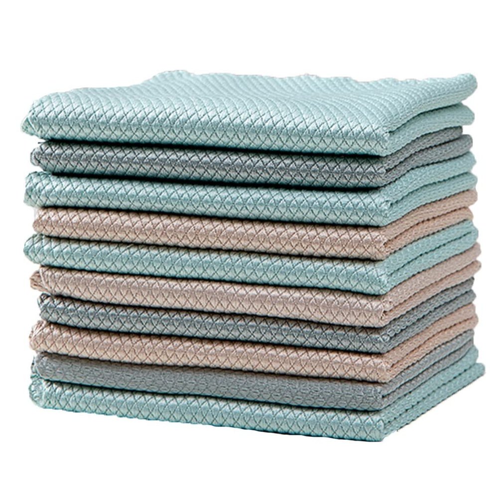 Cleaning Cloth Nano No Miracle Cleaning Cloth, Super Absorbent Fish Scale Cloth, Kitchen/Glass/Car Microfiber Cleaning Cloths, 30x40cm (Color : 5pcs, Size : 30x40cm)