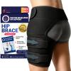 Dr. Arthritis Doctor Developed Strengthening Stabilizing Hip Brace for Men Women,Compression Wrap for Hip Pain,Hips Support Brace,Thigh Supports With Handbook, hamstring brace(LXL, Black) view 1