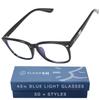 Sleep ZM 100% Blue Light Blocking Glasses for Women + Men - Better Sleep + Anti Eye Strain Protection - Computer Screens & Gaming - Black Wayfarer - Daytime Clear Lens view 1