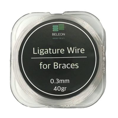 BELEON Braces Wire Orthodontic Dental Ligature Wire for Braces for Home Use Stainless Steel 40g 0.3mm