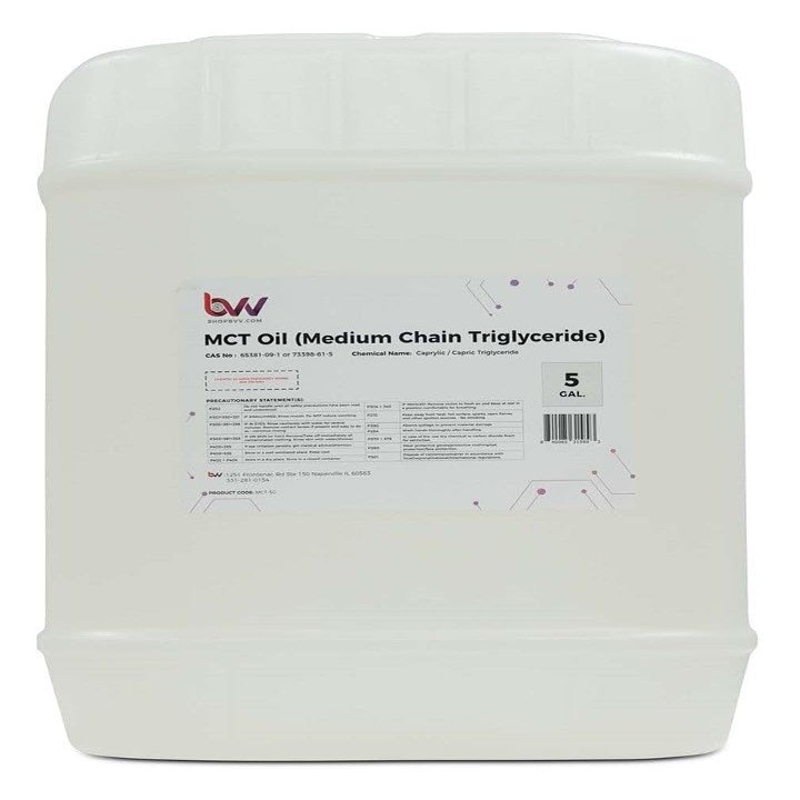 BVV MCT Oil Coconut Based USP Food Grade Size 5 Gallon