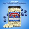 Gourmet White Chocolate Covered Blueberries by It's Delish, 3 LBS Jumbo Container Jar | Bulk Milk Chocolate Coated Dried Fruit Berries for Parties Snacking & Dessert | Kosher Dairy view 2