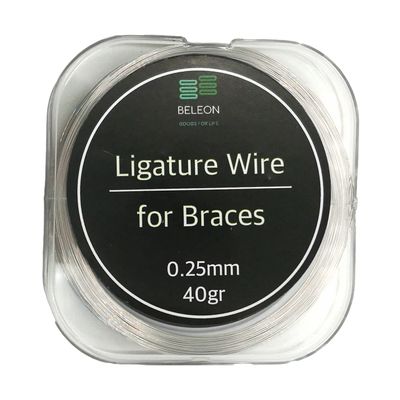 BELEON Braces Wire Orthodontic Dental Ligature Wire for Braces for Home Use Stainless Steel 40g 0.25mm