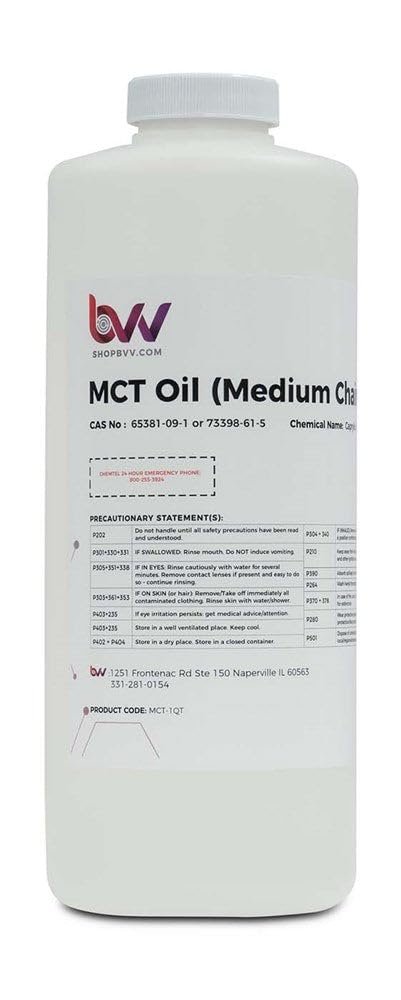 BVV MCT Oil Coconut Based USP Food Grade Size 1 Quart
