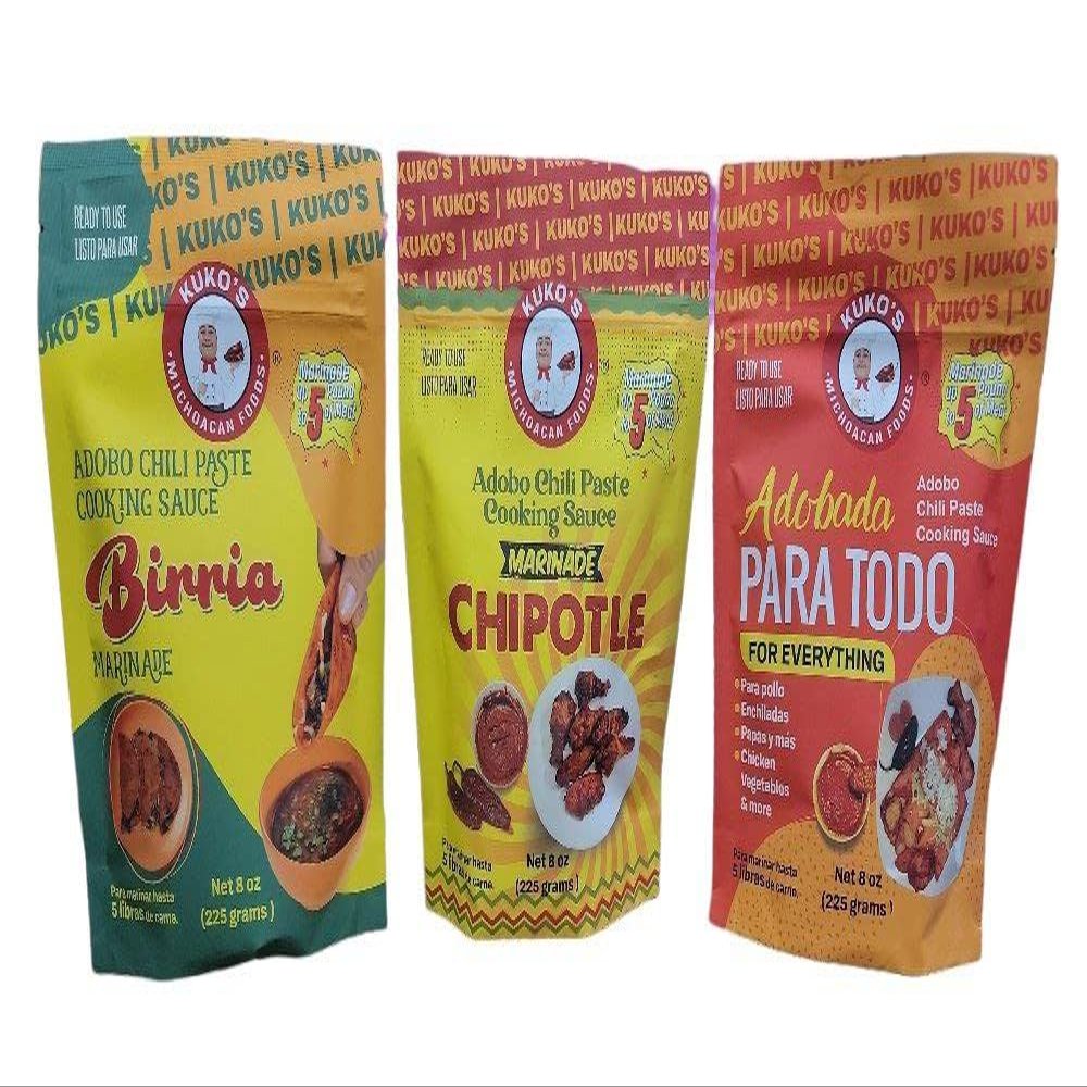 Birria Adobo marinade 8oz Chipotle sacooking sauce & Adobada Adobo Mexican Marinades taco Food cooking Sauces