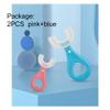 claiol 2 Pcs U-Shaped Kids Toothbrush, Premium Soft Manual Training Toothbrush for Kids 2-6 Years Old. (Blue) view 3