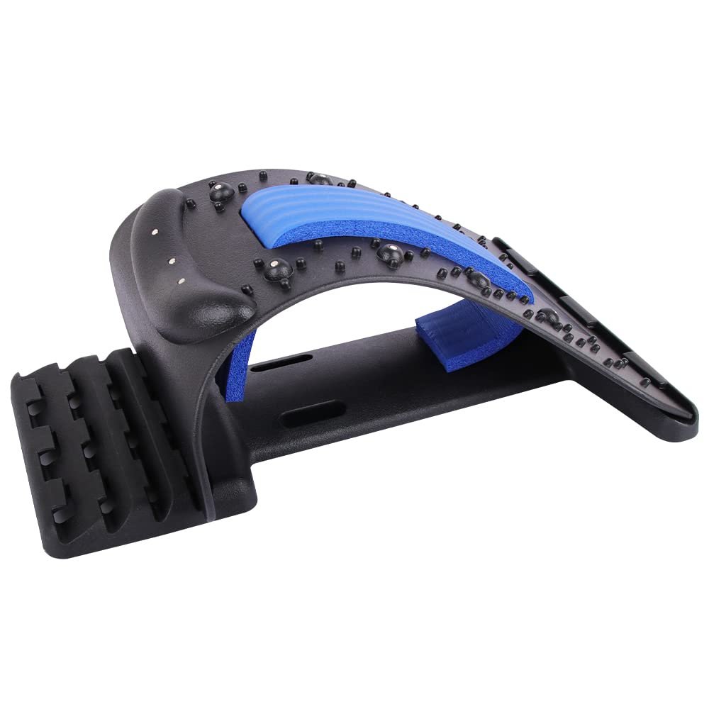 Back Stretcher Cracker Device Massager 4 Level Adjustable Magic Neck Stretch Massage Tools Fitness Lumbar Support Relaxation Spine Pain Relief