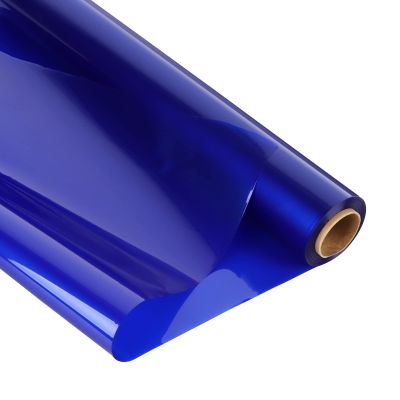 Clear Cellophane Wrap Roll-Royal Blue Gift Wapping Cellophane Paper 34 In Wide X 100 Ft Long, 3 Mil Thick Transparent Clear Cello Paper for Hampers Basket Flower Bouquet Treat DIY Arts Crafts Dcor