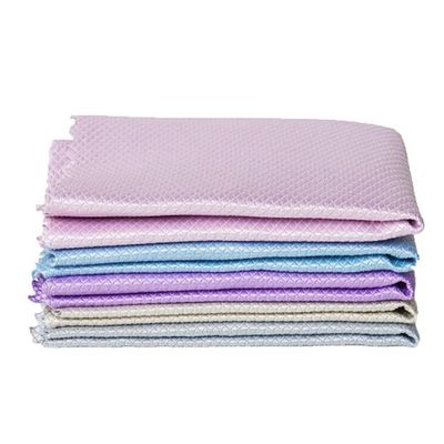 Cleaning Cloth Kitchen Household Cleaning Cloth, Super Absorbent and Traceless Fish Scale Cloth, for Wiping Glass/Wiping Dishes, 25x25cm (Color : 5pcs, Size : 25x25cm)