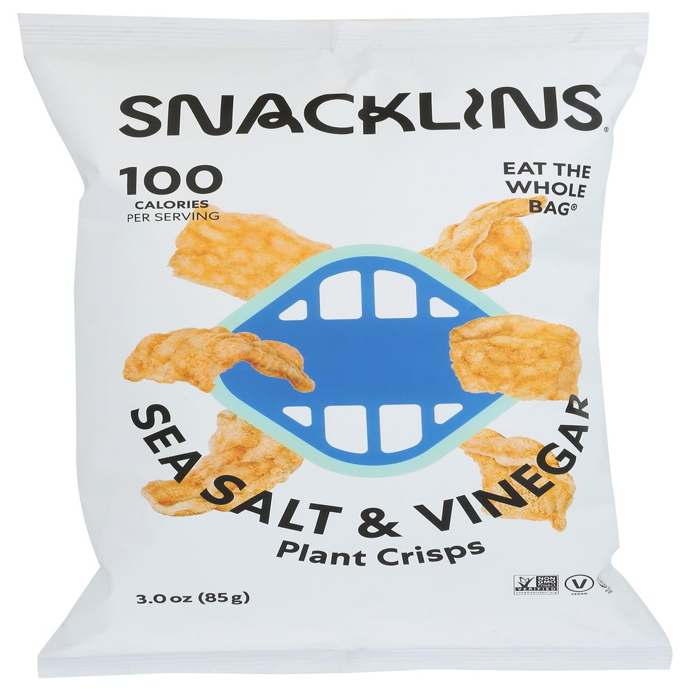SNACKLINS Sea Salt and Vinegar Plant Crisps, 3 OZ