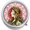 Art Nouveau Vintage Woman Medicine Pill Box view 1