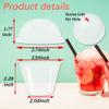 Szsrcywd 50 Pcs 6 oz Clear Plastic Cups with Dome Lids,Transparent Parfait Cup,Disposable Dessert Cups for Fruit,Ice Cream,Cupcake,Iced Cold Drinks view 2