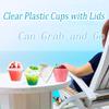 Szsrcywd 50 Pcs 6 oz Clear Plastic Cups with Dome Lids,Transparent Parfait Cup,Disposable Dessert Cups for Fruit,Ice Cream,Cupcake,Iced Cold Drinks view 3