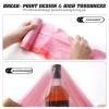 4 Gallon Drawstring Garbage Bags, Drawstring Trash Bags, Trash Bags for Office,Bathroom, Kitchen,Bedroom,3rolls/60 Counts(Pink) view 4