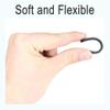 Eyeglass End Tips, 12 Pairs Silicone Anti-Slip Ear Sock Pieces Tube Sleeve Eyewear Soft Replacement Tips ONLY for Thin Slim Wire Eyeglass Sunglasses Legs Black White view 4