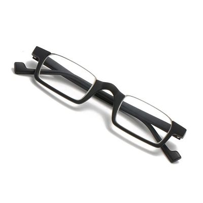 LKP 2 Pack Half Moon Reading Glasses Lightweight Fashion Eyeglasses Spring Hinges HD Computer Presbyopia Men Women - Red(Black,+1.00)