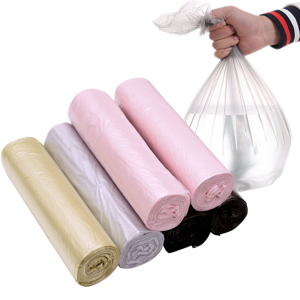 4 Gallon Bathroom Trash Bags,6 Rolls Small Trash Garbage Bags, Disposable Trash Bags for Office, Bathroom Wastebasket Waste Bin (120 Count, 4Gallon Multicolor)