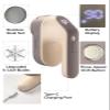Electric Fabric Shaver, Homeleader Rechargeable Lint Remover, Led Digital Display Sweater Shaver with 3-Speeds and 6-Leaf Blades, Fabric Pill Remover for Clothes, Couch and Furniture, Champagne. view 2
