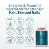 WEEM Hair Skin and Nails Gummies - Supports Healthy Hair - Vegan biotin Vitamins for Women & Men Supports Faster Hair Growth, Stronger Nails, Healthy Skin, Extra Strength (3) view 3