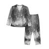 LPLSNWS Spell Symbols Printed women's pajamas, long-sleeved loungewear suitable for spring and autumn Small Black view 1