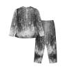 LPLSNWS Spell Symbols Printed women's pajamas, long-sleeved loungewear suitable for spring and autumn Small Black view 4