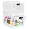 Gemaxvoled 2 Pack Medicine Lock Box, Large Capacity Premium Material Lockable Storage Bin Organizer Box with Combination Code for Safe Medication/Fridge Food/Snacks/Phone/Tablet Jail(White) view 1