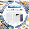 Gemaxvoled 2 Pack Medicine Lock Box, Large Capacity Premium Material Lockable Storage Bin Organizer Box with Combination Code for Safe Medication/Fridge Food/Snacks/Phone/Tablet Jail(White) view 2