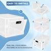 Gemaxvoled 2 Pack Medicine Lock Box, Large Capacity Premium Material Lockable Storage Bin Organizer Box with Combination Code for Safe Medication/Fridge Food/Snacks/Phone/Tablet Jail(White) view 3
