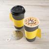 Restaurantware SLEEVES ONLY: Restpresso Hot Coffee Sleeves With Handle 50 Disposable Cup Sleeves - Cups Sold Separately Fits 12-16- And 20-Ounce Cups Yellow Paper Cup Jackets view 3