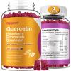 2 Packs Quercetin with Bromelain Gummies, Elderberry, Echinacea, Vitamin C D Zinc - Immune System Support 120 Counts Pure Quercetin Supplements Gummies for Kids & Adults view 1