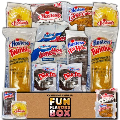 Fun Flavors Box Care Package (11 Count) Variety American Treats, Donuts, Cookies, Sweets, Cupcakes Snacks Gift Box  College Students, Military, Work or Home