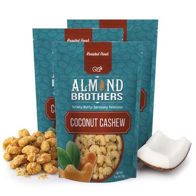 Almond Brothers Coconut Cashews - Pack of 3, 5 oz