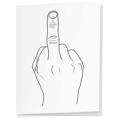 Azeeda 4 x 'Middle Finger' Gift Tags/Labels (GI00049120)