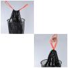 Uumitty 8 Gallon Drawstring Trash Bags, Flat Bottom Garbage Bag (Black, 110 Counts/ 3 Rolls) view 2