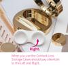 ofone Contact Lens Case, Leopard Pattern Contact Lenses Travel Cases with Remover Tool Tweezers Mirror Contacts Storage Box Kit for Women & Girls (Pink) view 4