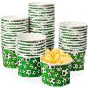 Potchen 50 Pcs 9 oz Paper Ice Cream Cups Disposable Dessert Bowls Snack Cups Paper Soup Cup Disposable Paper Bowls Disposable Plates for Hot or Cold Food Party Supplies(Soccer) view 1
