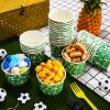 Potchen 50 Pcs 9 oz Paper Ice Cream Cups Disposable Dessert Bowls Snack Cups Paper Soup Cup Disposable Paper Bowls Disposable Plates for Hot or Cold Food Party Supplies(Soccer) view 2