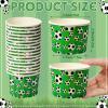 Potchen 50 Pcs 9 oz Paper Ice Cream Cups Disposable Dessert Bowls Snack Cups Paper Soup Cup Disposable Paper Bowls Disposable Plates for Hot or Cold Food Party Supplies(Soccer) view 3