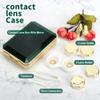 ofone Contact Lens Case, 2 Pack Contact Lenses Holder Cases Kit with Removel Tool Tweezers Mirror Portable Contacts Container Storage Box for Travel (Gold Green) view 2