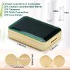 ofone Contact Lens Case, 2 Pack Contact Lenses Holder Cases Kit with Removel Tool Tweezers Mirror Portable Contacts Container Storage Box for Travel (Gold Green) view 4