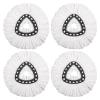 4 Pack Mop Replacement Heads Compatible with O Ceda Mop Replace Head EasyWrin Spin Mop Heads Replacements, Microfiber Mop Refills, Easy Cleaning Mop Head Replacement - 4 Pack White(1-Tank System) view 1