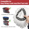 4 Pack Mop Replacement Heads Compatible with O Ceda Mop Replace Head EasyWrin Spin Mop Heads Replacements, Microfiber Mop Refills, Easy Cleaning Mop Head Replacement - 4 Pack White(1-Tank System) view 2