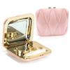 ofone Contact Lens Case, Purse Pattern Contact Lenses Cases Travel Kit with Remover Tool Tweezers Mirror Contacts Storage Container Box for Women (Pink) view 1