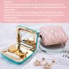 ofone Contact Lens Case, Purse Pattern Contact Lenses Cases Travel Kit with Remover Tool Tweezers Mirror Contacts Storage Container Box for Women (Pink) view 3