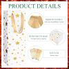 24 Pcs Christmas Wine Gift Bag for Wine Bottles with Handle, Reusable Gold Foil Bags Champagne Gift Bags Bulk Single Bottle Paper Tote for Christmas Thanksgiving Anniversary Wedding, 6 Designs view 3