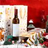 24 Pcs Christmas Wine Gift Bag for Wine Bottles with Handle, Reusable Gold Foil Bags Champagne Gift Bags Bulk Single Bottle Paper Tote for Christmas Thanksgiving Anniversary Wedding, 6 Designs view 4