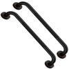 2 Pack 20 Inch Bronze Shower Grab Bar Matte Black, Munzong Antique Brass Bathroom Grab Bar w/Anti-Slip Knurled Grip, Bathroom Balance Bar, Safety Handrail Support, Injury Elderly Senior Assist Handle view 1