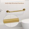 2 Pack 20 Inch Bronze Shower Grab Bar Gold, Munzong Antique Brass Bathroom Grab Bar w/Anti-Slip Knurled Grip, Safety Balance Bar Bath Hand Rail Support Handicap Injury Elderly Senior Assist Handle view 4