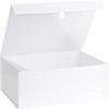 Purple Q Crafts White Hard Gift Box With Magnetic Closure Lid 14" x 9" x 4" Rectangle Favor Boxes With White Glossy Finish (2 Boxes) view 1