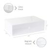 Purple Q Crafts White Hard Gift Box With Magnetic Closure Lid 14" x 9" x 4" Rectangle Favor Boxes With White Glossy Finish (2 Boxes) view 4